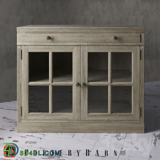 Sideboard _ Chest of drawer - LIVINGSTON DOUBLE GLASS DOOR CABINET
