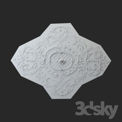 Decorative plaster - Bladed rosette 18 