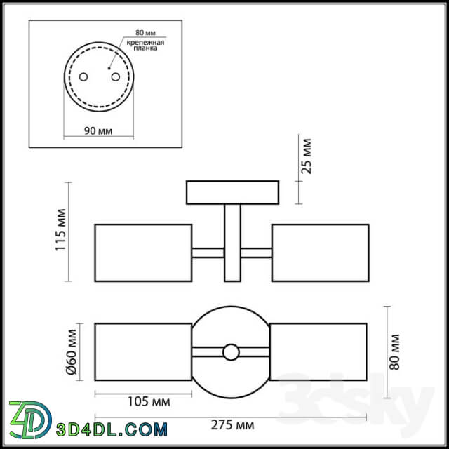 Wall light - Sconce Odeon Light 2140 _ 1W_ 2140 _ 2W TESCO