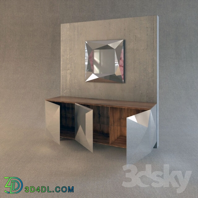 Sideboard _ Chest of drawer - Riflessi - Cubrick Sideboard _amp_ Mirror