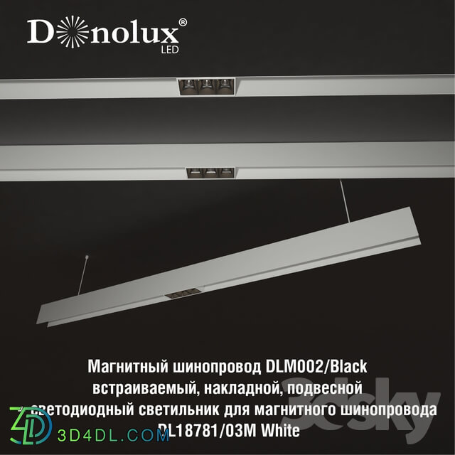 Technical lighting - Luminaire for magnetic busbar trunking DL18781_03M White