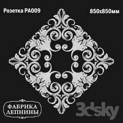 Decorative plaster - Rosette ceiling gypsum stucco PA009 
