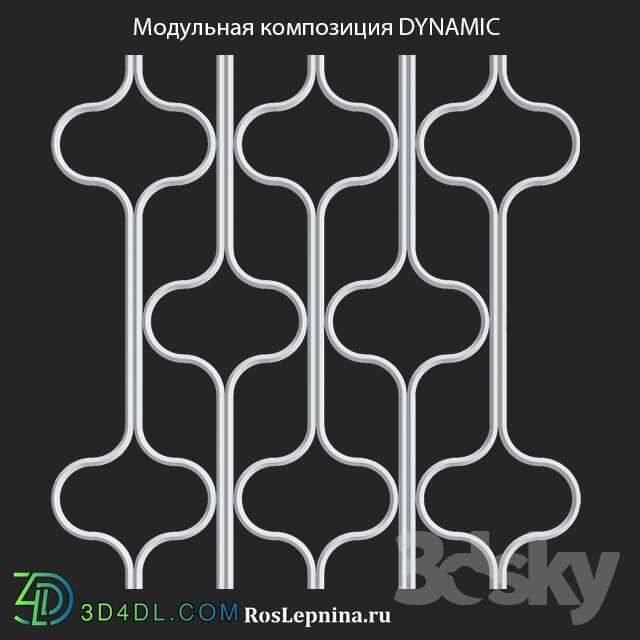 Decorative plaster - OM Modular composition DYNAMIC from RosLepnina