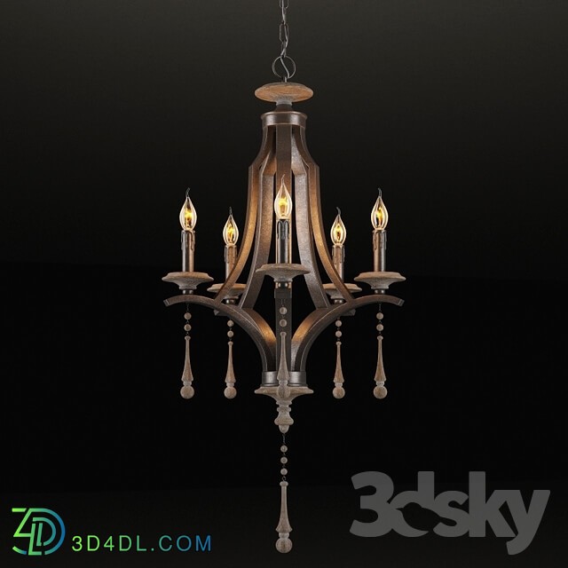 Ceiling light - GRAMERCY HOME - GAUTHIER CHANDELIER CH055-5-ABG