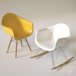Arm chair - White and Yellow Chairs 