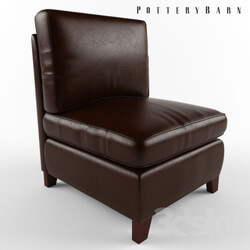 Arm chair - Pottery Barn - Cameron Leather Armless Chair 