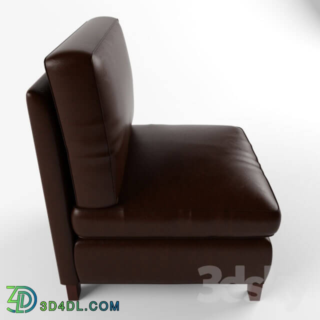 Arm chair - Pottery Barn - Cameron Leather Armless Chair