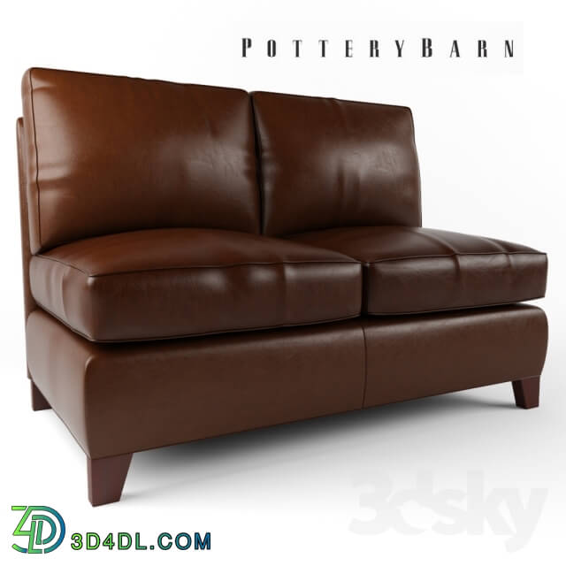 Sofa - Pottery Barn - Cameron Leather Armless Love Seat