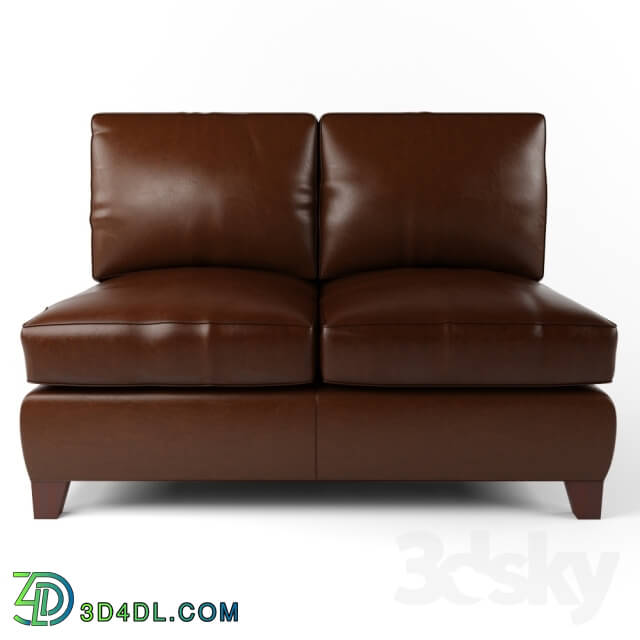 Sofa - Pottery Barn - Cameron Leather Armless Love Seat