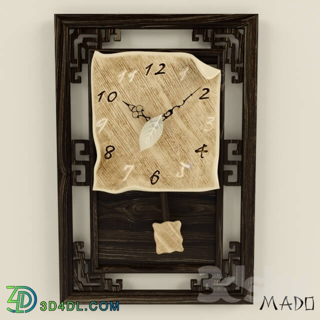 Other decorative objects - Wall clock Mado Ikebana