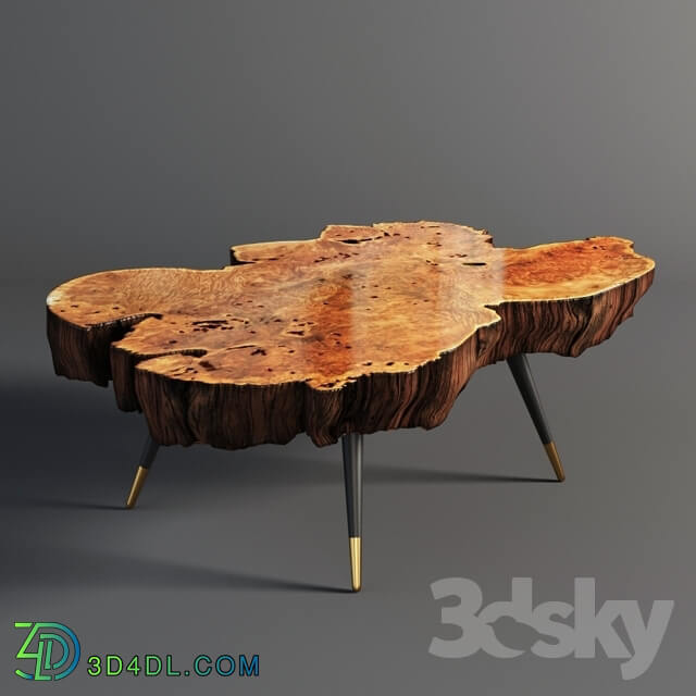 Table - Wood slab coffee table