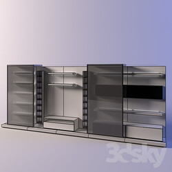 Wardrobe _ Display cabinets - Modular system for Off-shore_ confidante sofa factory. 