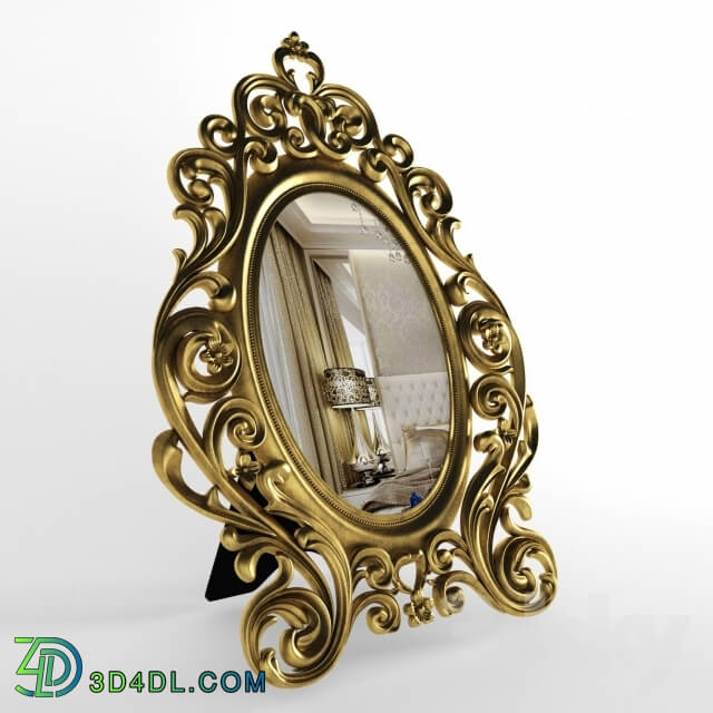 Mirror - The oval mirror in Art Nouveau style