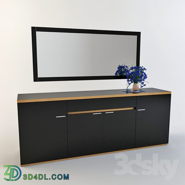 Sideboard _ Chest of drawer - Tiffany black chest of drawers P80004