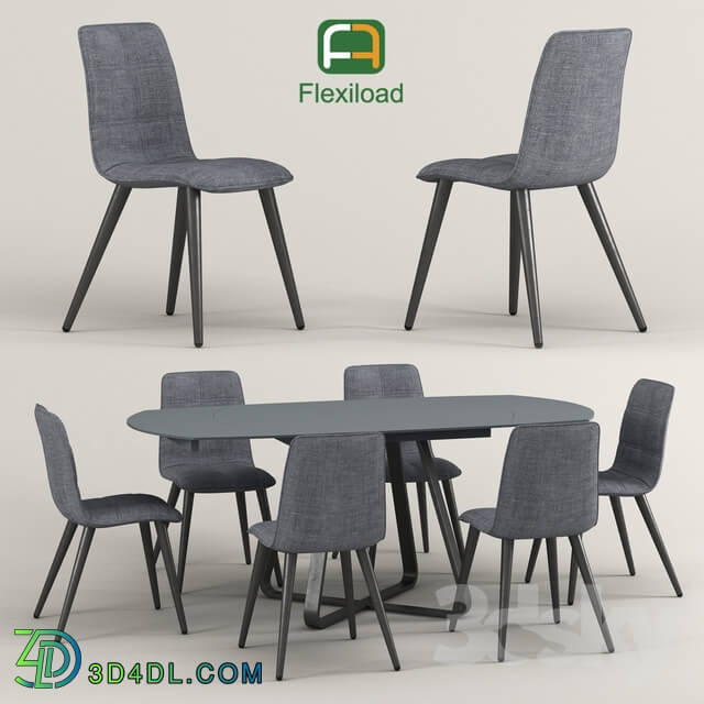Table _ Chair - Twist dining table and dining chair