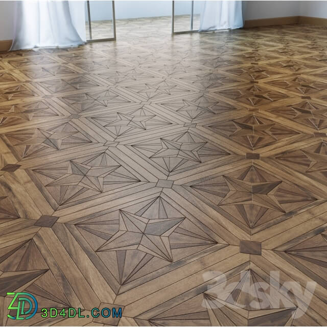 Floor coverings - wooden floor tiling