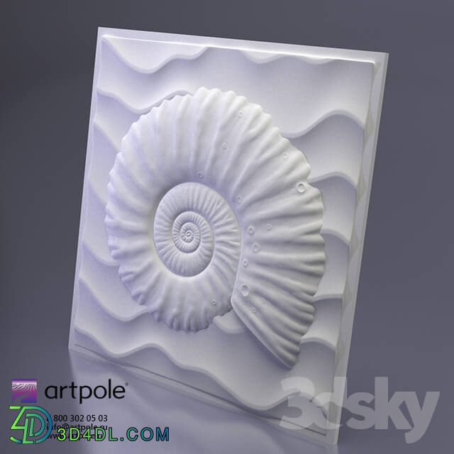 3D panel - Plaster 3d Underwater panel from Artpole