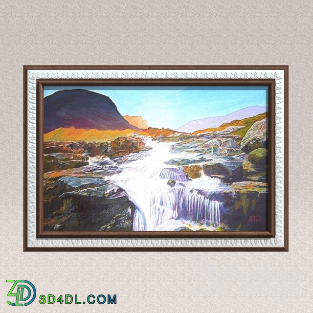 Frame - Painting _quot_Waterfall_quot_