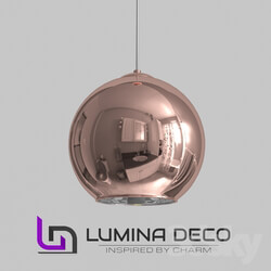 Ceiling light - _OM_ Suspended modern lamp Lumina Deco Lobos pink LDP 107-300 _RGD_ 