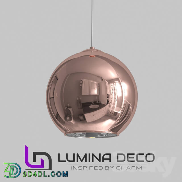 Ceiling light - _OM_ Suspended modern lamp Lumina Deco Lobos pink LDP 107-300 _RGD_