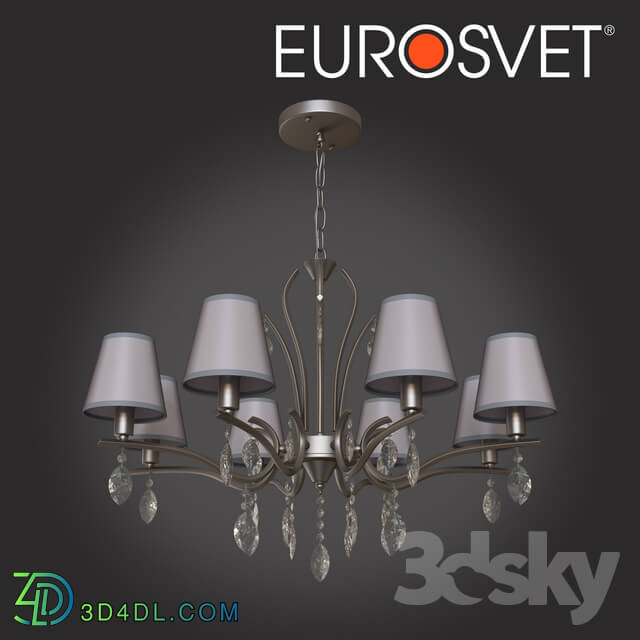 Ceiling light - OM Suspended chandelier with crystal Eurosvet 10089_8 Aurelia