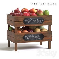 Food and drinks - Pottery Barn Stackable Fruit and Vegetable Crates 