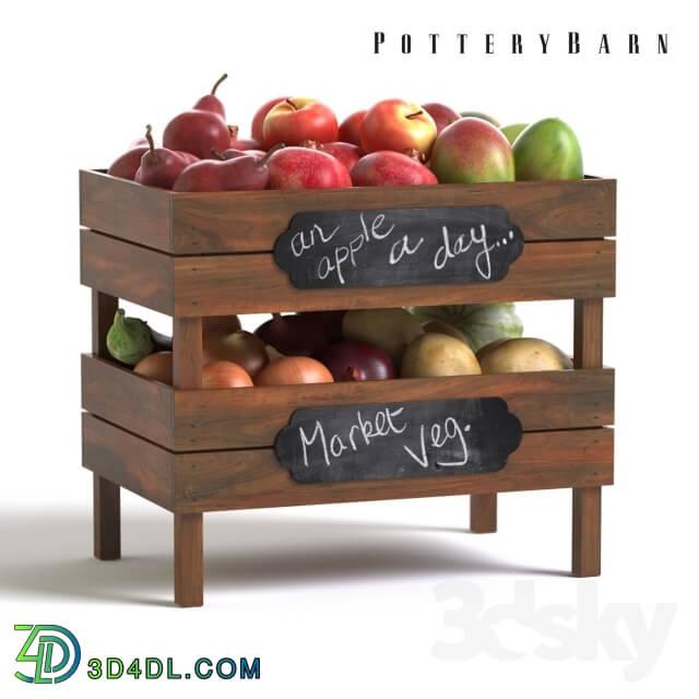 Food and drinks - Pottery Barn Stackable Fruit and Vegetable Crates