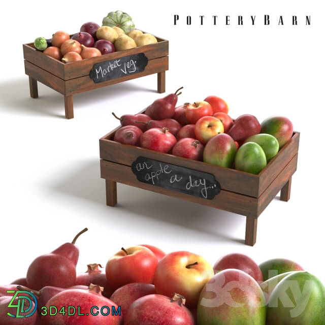 Food and drinks - Pottery Barn Stackable Fruit and Vegetable Crates