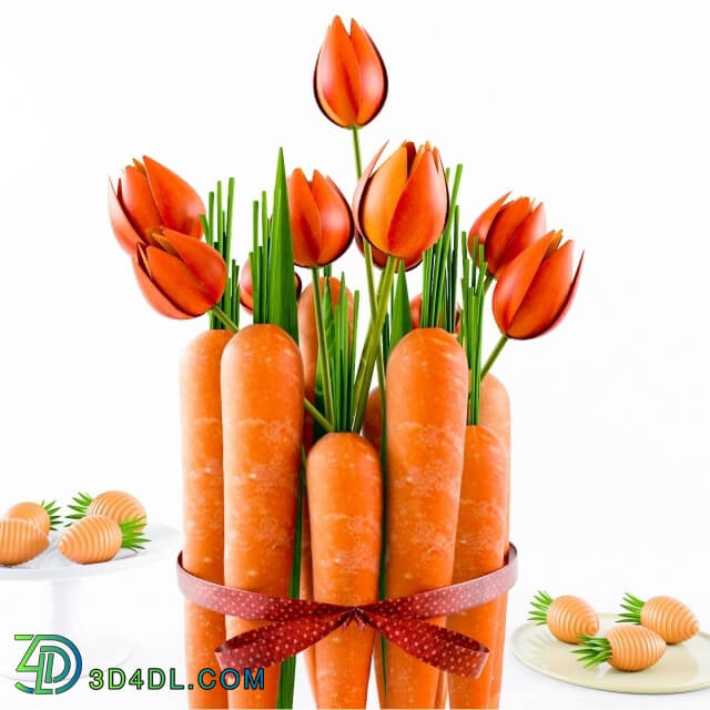 Other kitchen accessories - CARROT FLOWER VASE