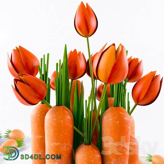 Other kitchen accessories - CARROT FLOWER VASE