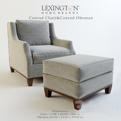 Arm chair - Lexington_Conrad Chair _amp_ Conrad Ottoman 