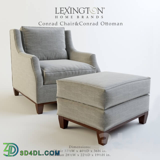 Arm chair - Lexington_Conrad Chair _amp_ Conrad Ottoman