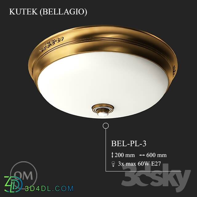 Ceiling light - KUTEK _BELLAGIO_ BEL-PL-3