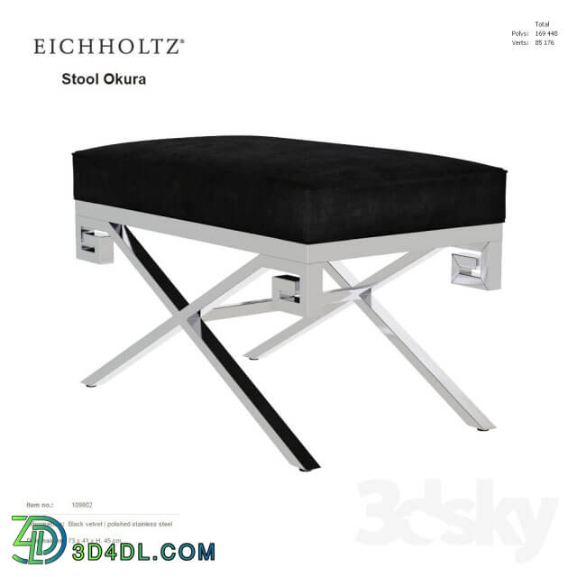 Other soft seating - EICHHOLTZ Stool Okura 109802 109804