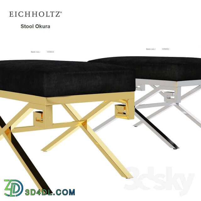 Other soft seating - EICHHOLTZ Stool Okura 109802 109804