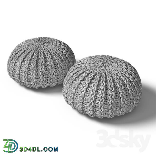 Other soft seating - Knitted poof 2