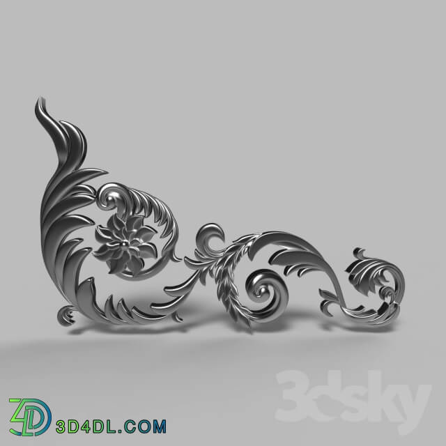 Decorative plaster - Ornament Silver A