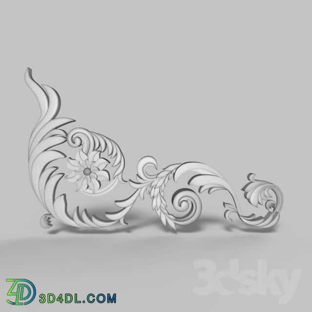 Decorative plaster - Ornament Silver A