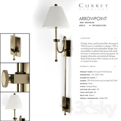 Wall light - CURREY _COMPANY Arrowpoint Wall Sconce 3D Model 