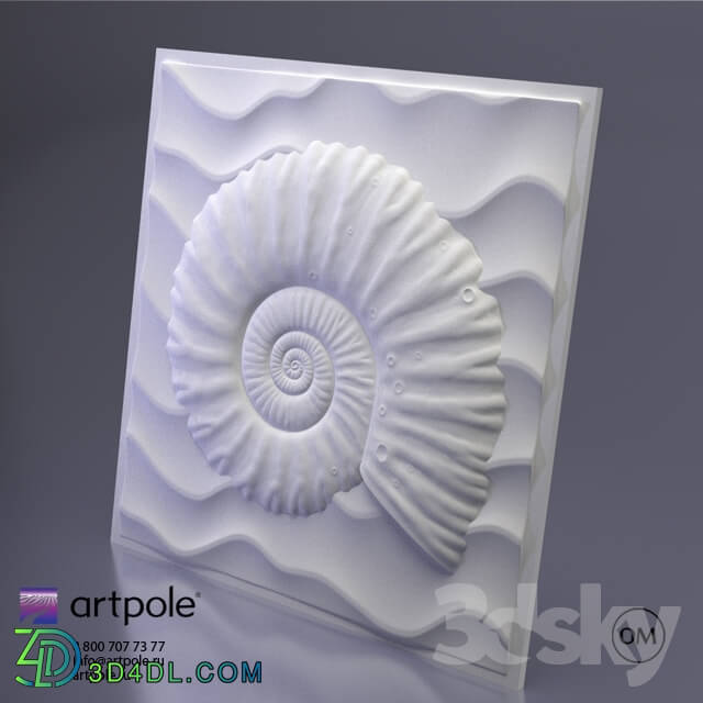 3D panel - Gypsum 3d Underwater panel from Artpole