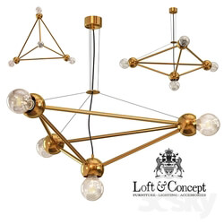 Ceiling light - Molecule Gold Chandelier 4 