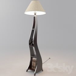 Floor lamp - Floor lamp with shelves 