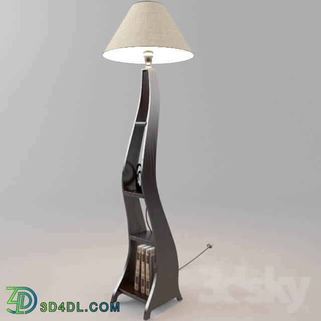 Floor lamp - Floor lamp with shelves