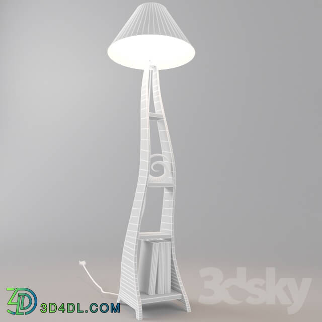 Floor lamp - Floor lamp with shelves