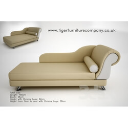 Sofa - Camel Suede Chaise Longue Chrome Legs 