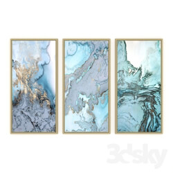 Frame - Gold abstract paint set 1 