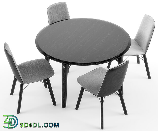 Table _ Chair - Rolf Benz 616 chair set 01