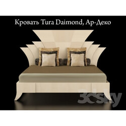 Bed - Bed Tura Daimond_ Art Deco 
