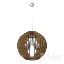 Ceiling light - 94766 Suspension COSSANO_ 1х60W _Е27__ Ø700_ steel _ wood_ maple 