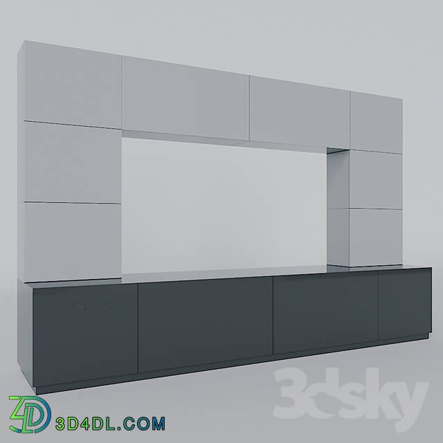 Wardrobe _ Display cabinets - Classic wardrobe with TV shelf